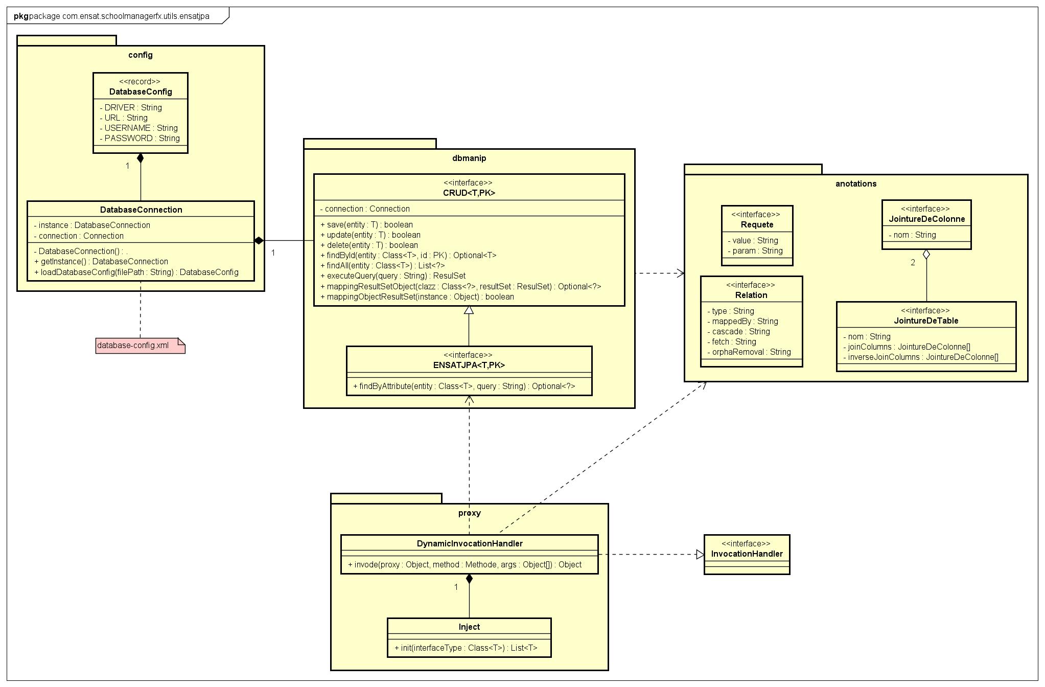 SchoolManagerFX + Custom ORM preview 2